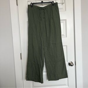 Gap Wide Leg Linen Blend Pants